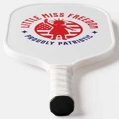 Little Miss Freedom Proudly Patriotic Pickleball Paddle