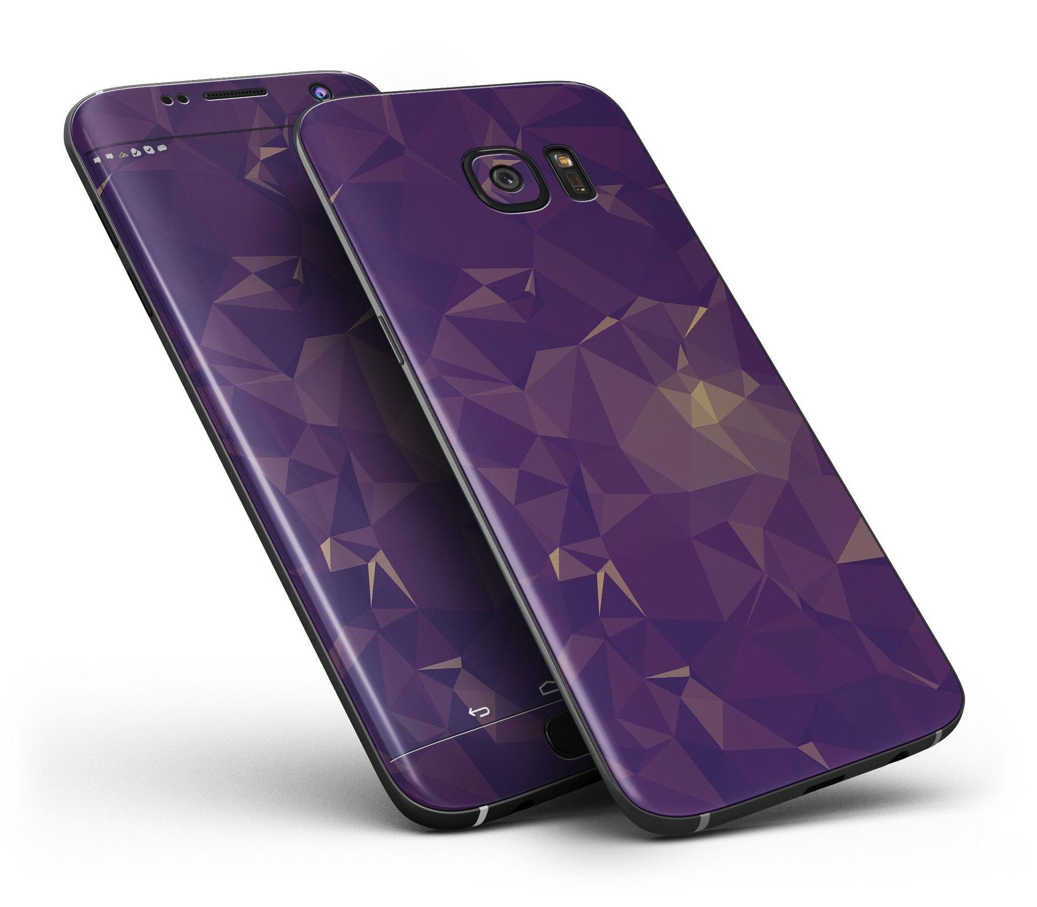 Abstract Purple and Gold Geometric Shapes - Full Body Skin-Kit for the