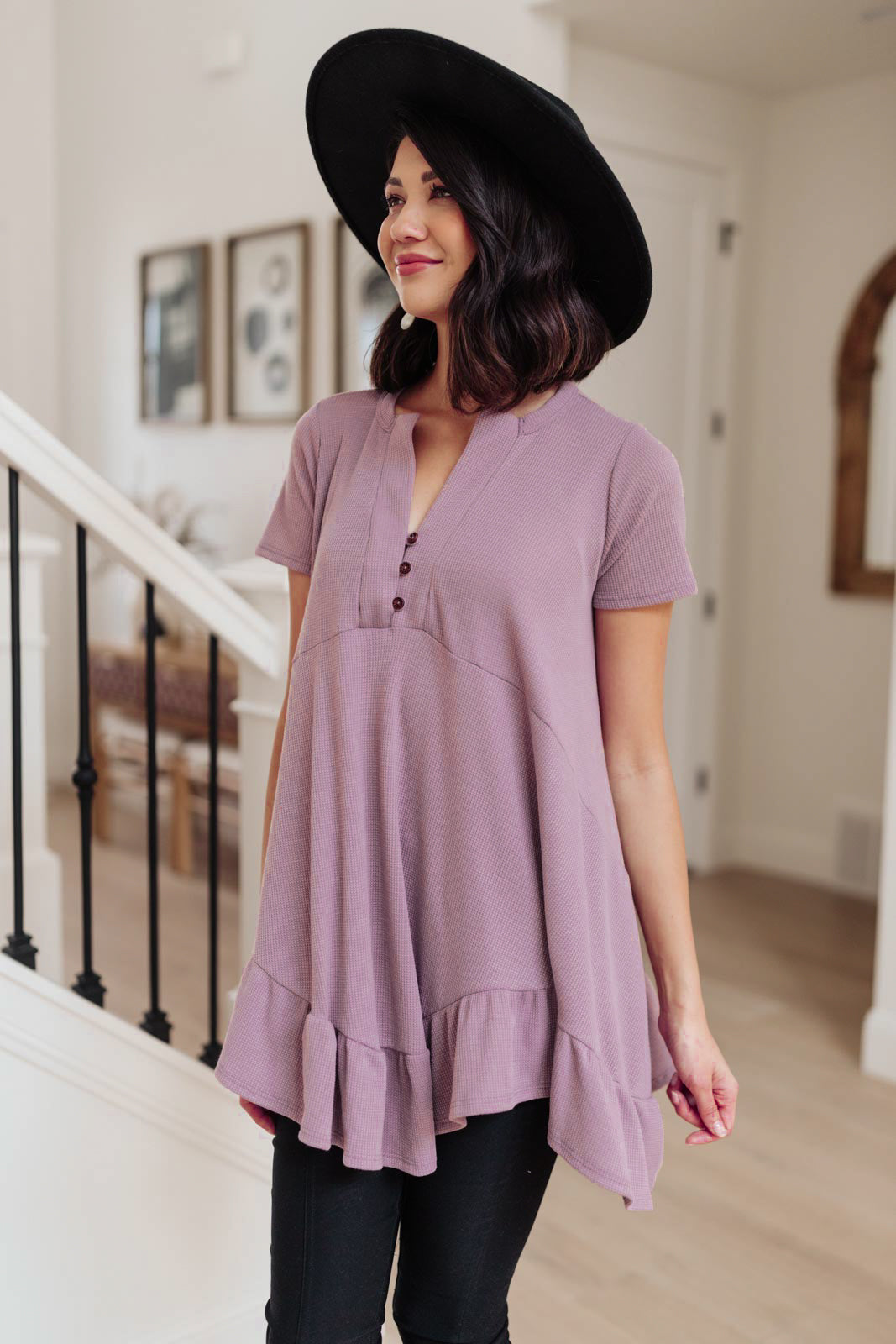 Sweet Breeze Tunic Dress in Lavender