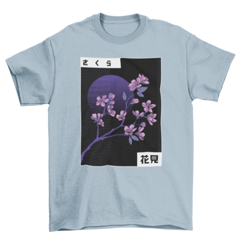 Vaporwave cherry blossom t-shirt