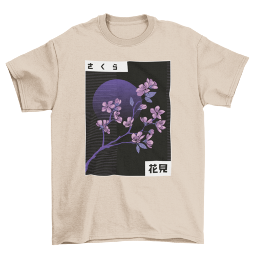 Vaporwave cherry blossom t-shirt