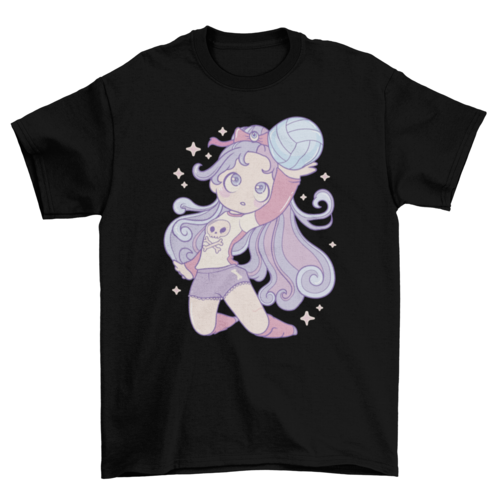 Volleyball player anime t-shirt