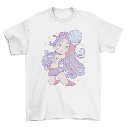 Volleyball player anime t-shirt