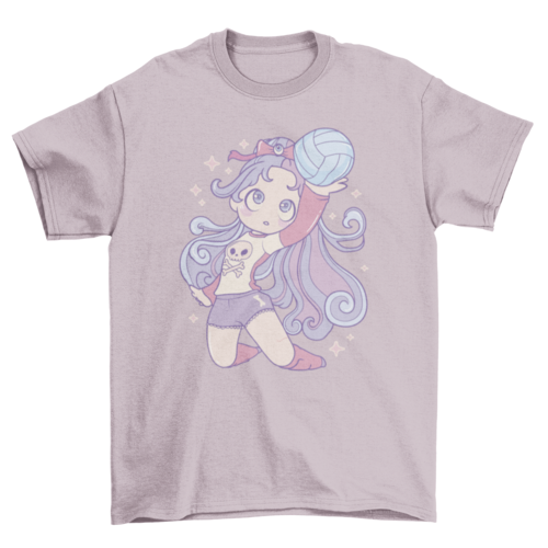 Volleyball player anime t-shirt