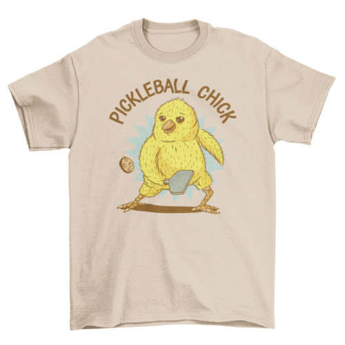 Chick playing pickleball sport t-shirt