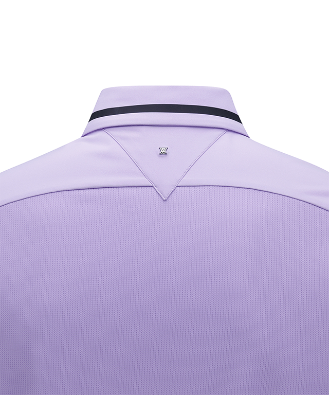 ANEW Golf: Men Back Triangular Point Short T-Shirt - Lavender