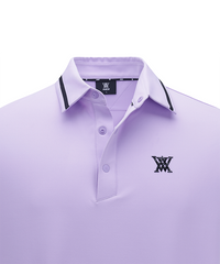 ANEW Golf: Men Back Triangular Point Short T-Shirt - Lavender