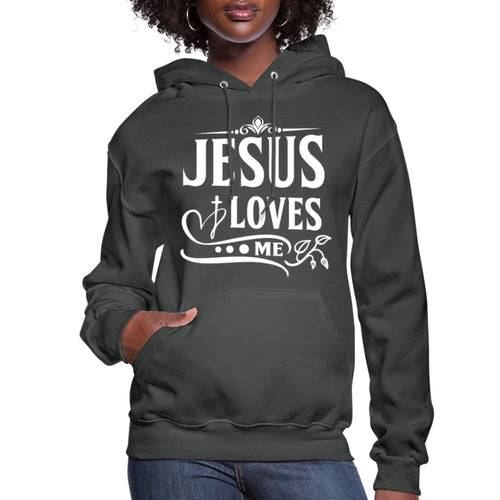 Womens Hoodie, Jesus Loves Me