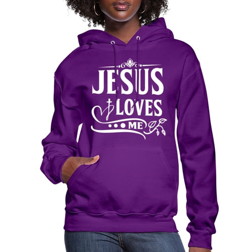 Womens Hoodie, Jesus Loves Me