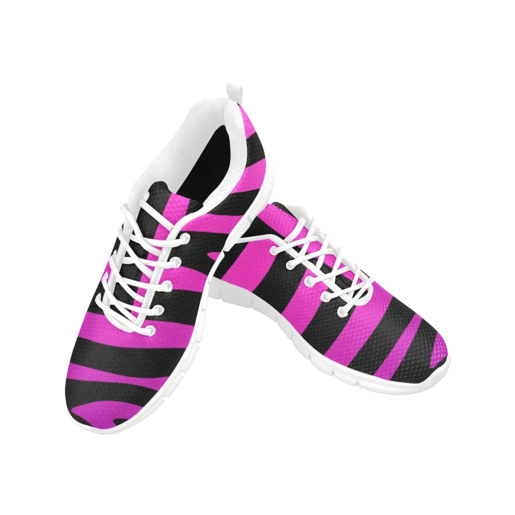 Uniquely You Womens Sneakers, Black Strip and Purple Running Shoes